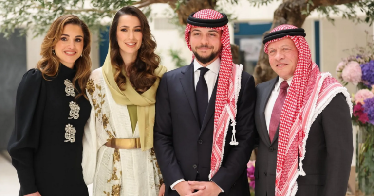 الملك عبد الله والملكة رانيا في حفل زفاف ولي عهد الأردن