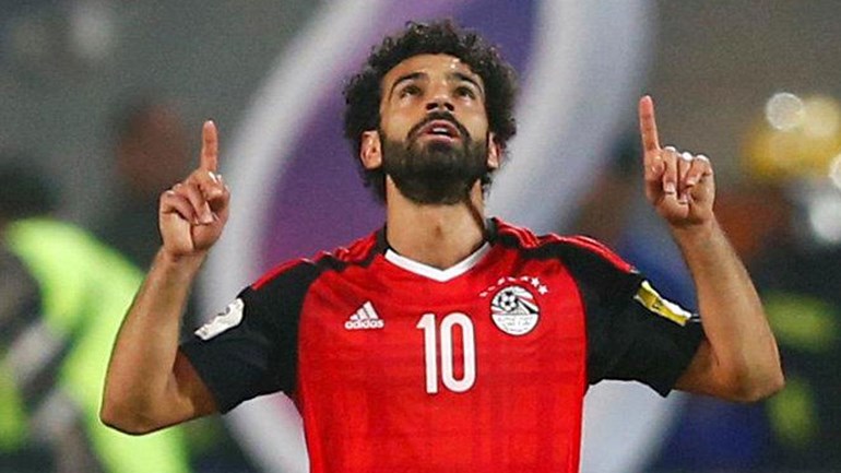 محمد صلاح مع منتخب مصر