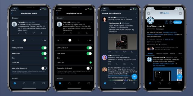 Twitter black dark mode iOS iPhone lead