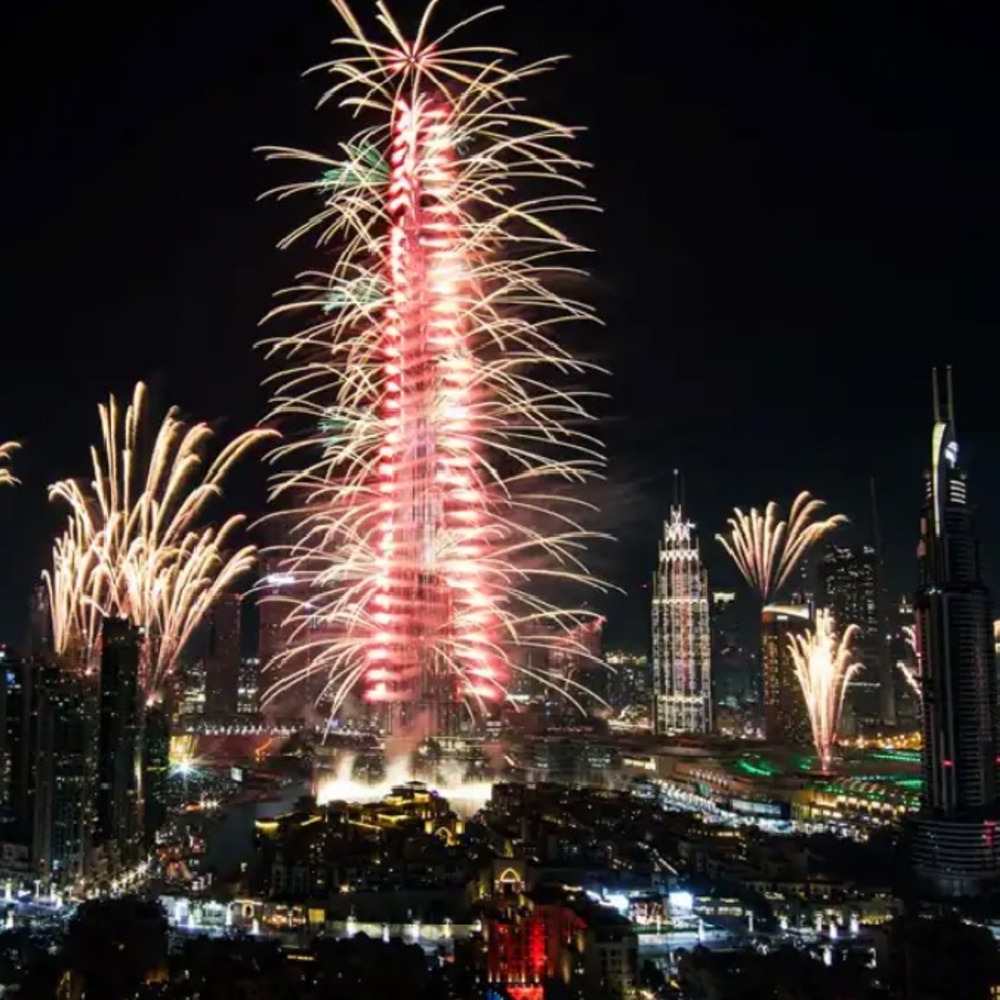 عروض الألعاب النارية في برج خليفة