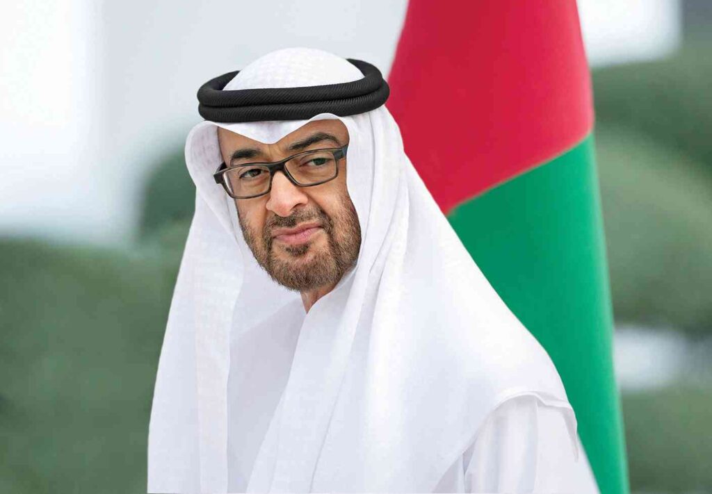 الشيخ محمد بن زايد آل نهيان، رئيس دولة الإمارات وحاكم أبوظبي وقائد القوات المسلحة