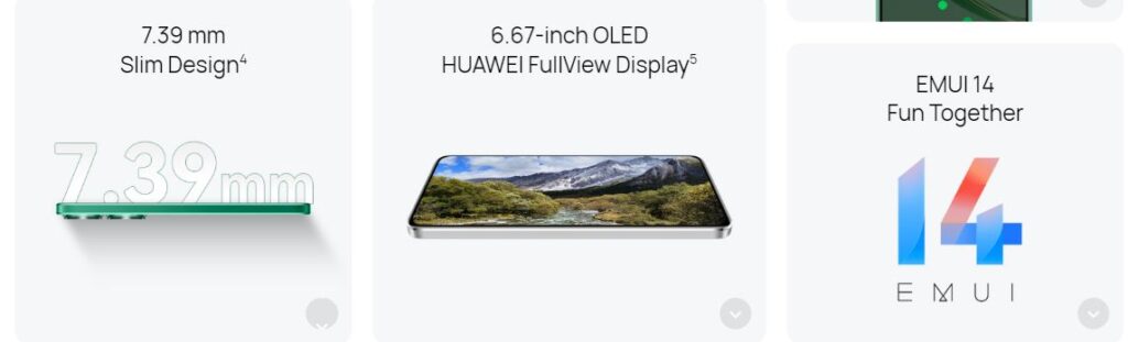 مواصفات هواتف HUAWEI nova 12