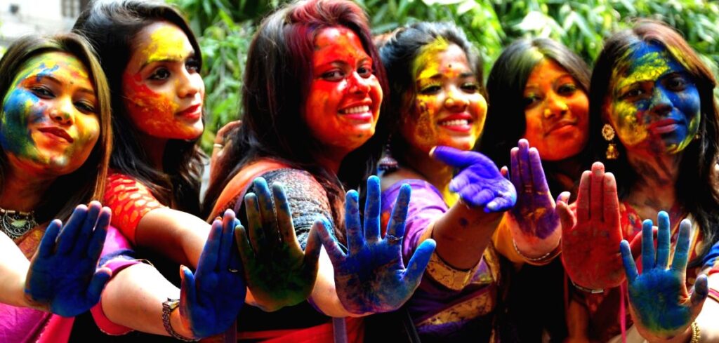 calcutta university students play with colours 655596