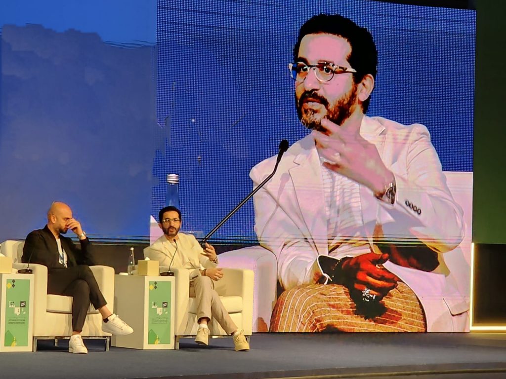 أحمد حلمي ومروان حامد وأحمد مراد في المؤتمر الدولي للنشر العربي لمناقشة أسرار صناعة السينما