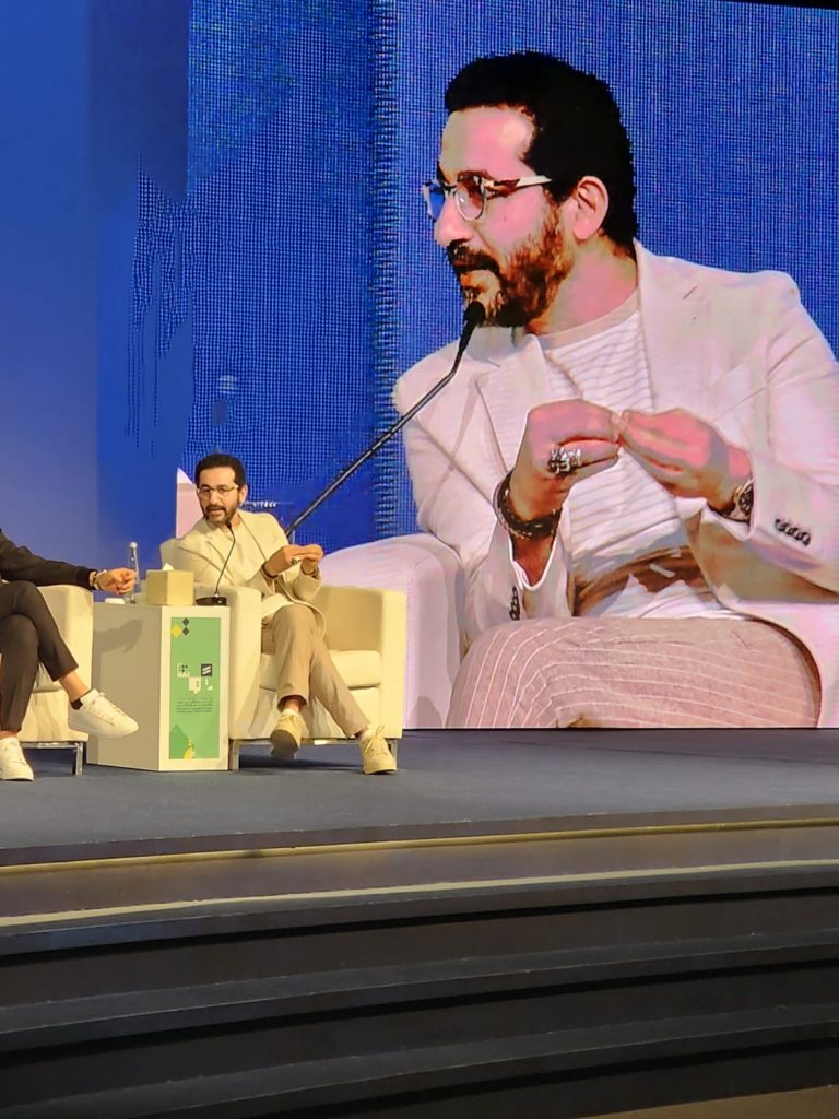 أحمد حلمي ومروان حامد وأحمد مراد في المؤتمر الدولي للنشر العربي لمناقشة أسرار صناعة السينما