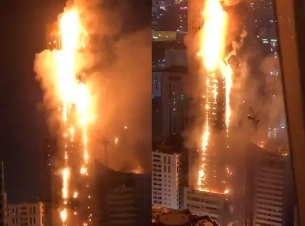 سبب حريق الشارقة