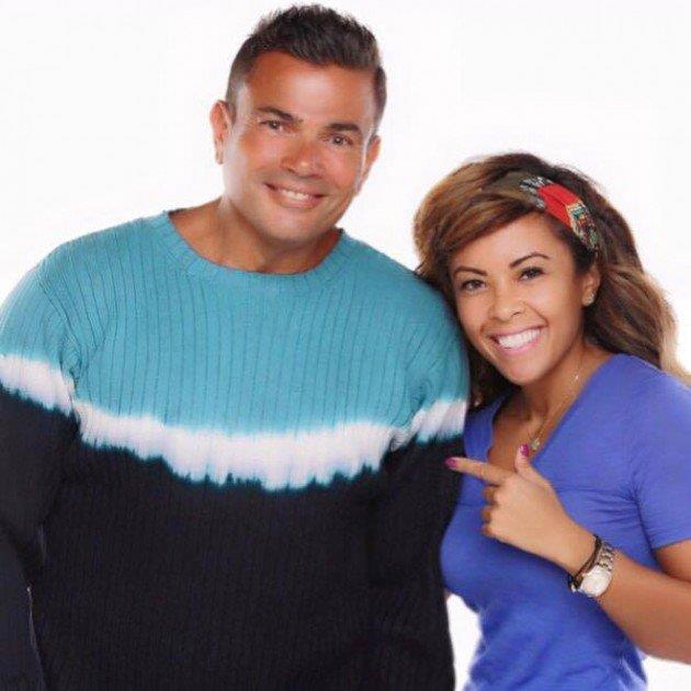 هدى الناظر مع عمرو دياب