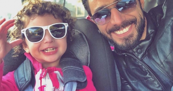 وسام فارس مع ابنته ياسمين من زوجته الأولى