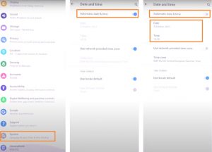 how to fix wrong time on android 9