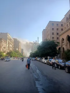 حريق سنترال رمسيس: انتهاء عمليات الإطفاء بعد 24 ساعة.. ووفاة 4 أشخاص وإصابة 27 حريق سنترال رمسيس