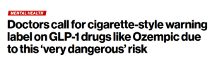 الأطباء يطالبون بملصقات تحذيرية على أدوية التنحيف GLP-1 خوفاً من "اضطرابات الطعام" التنحيف
