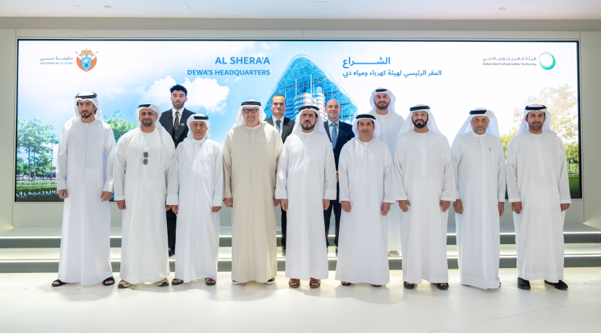 مبنى الشراع يستقبل وفد شركة مصدر لبحث حلول الطاقة المستدامة والذكية